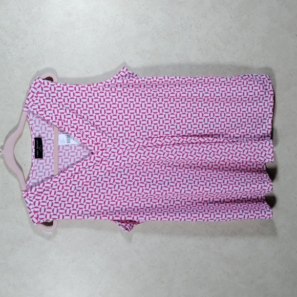Lane Bryant Tops - 01557 Lane Bryant pink & white knit sleeveless blouse 14/16 NWT